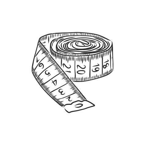 Measuring Tape Vector Sketch 11094212 Vector Art At Vecteezy