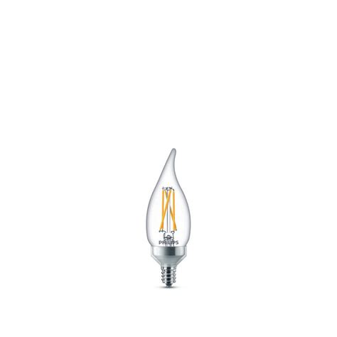 Philips 2700K 60 Watt Equivalent Soft White B11 Bent Tip E12 Dimmable