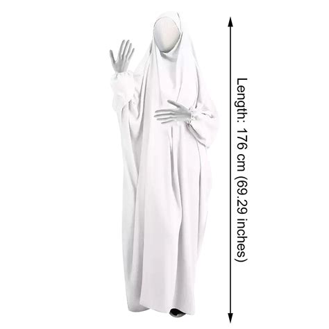 Eid Hooded Muslim Women Hijab Dress Prayer Garment Jilbab Abaya Long