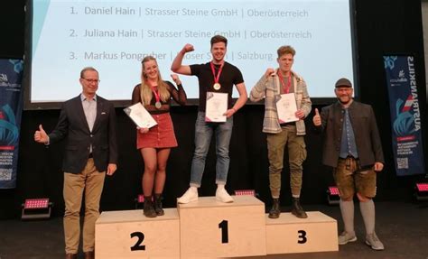 Austrian Skills Staatsmeister Und Vizestaatsmeisterin Der Steinmetze