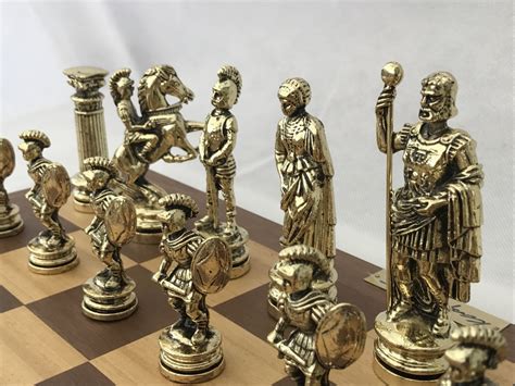 Roman Metal Chess Set Chessbaron Chess Sets