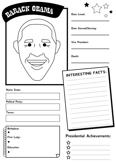 Barack Obama Mini Book Teach Starter Worksheets Library