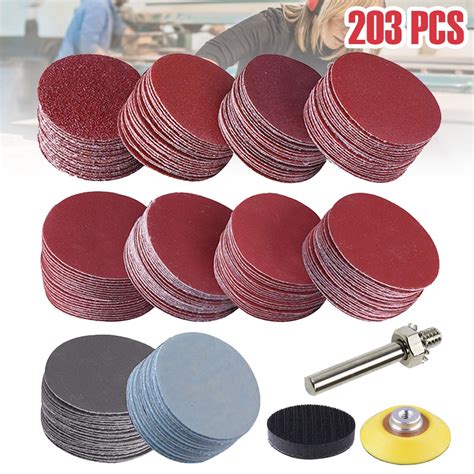 Pcs Set Sandpaper Sanding Discs Hook Loop Sa Grandado