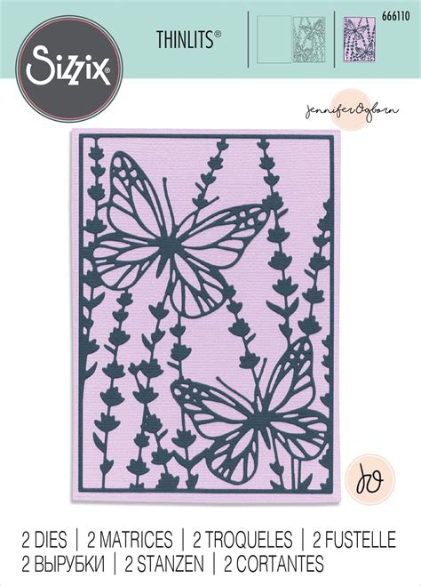 sizzix die botanical card front