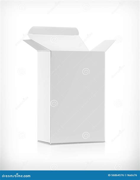 White Carton Box Stock Vector Illustration Of Pack Packing 56864576