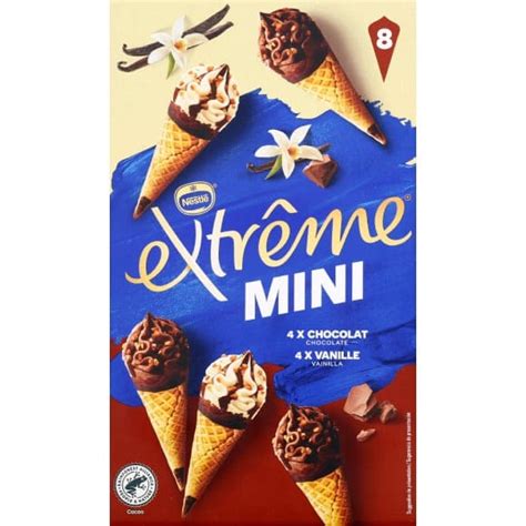 Extrême Mini Cônes Vanille Nougatine Chocolat Monoprixfr