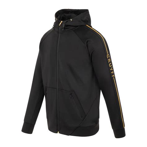 Cruyff Patron Kapuze Trainingsjacke Schwarz Gold Spezialist In