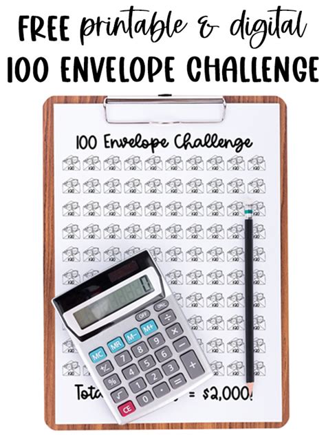 Envelope Challenge Chart Free Printable Example Featured Mom Envy