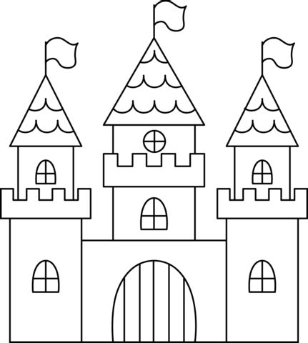 Castle coloring page | Free Printable Coloring Pages