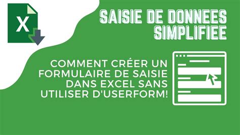 Guide Pratique Créer un Formulaire de Saisie dans Excel Sans Utiliser