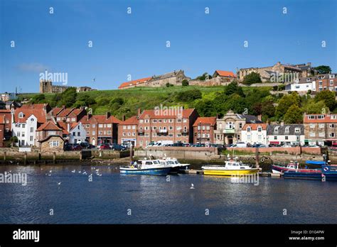 Boats In The Upper Harbour Below St Marys Church Whitby North