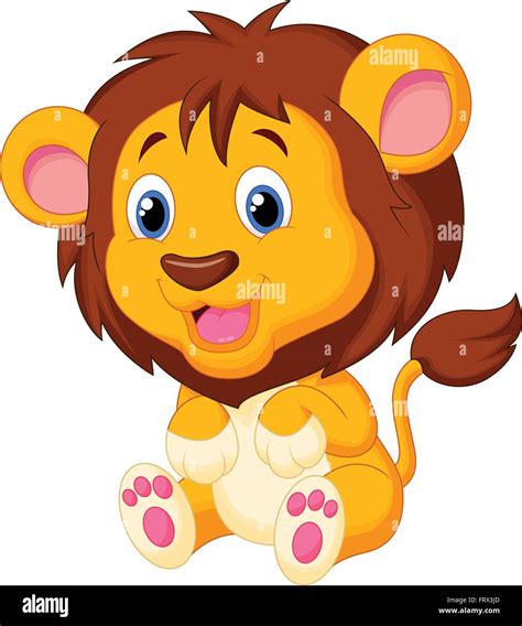 Cute dibujos animados de león Imagen Vector de stock Alamy