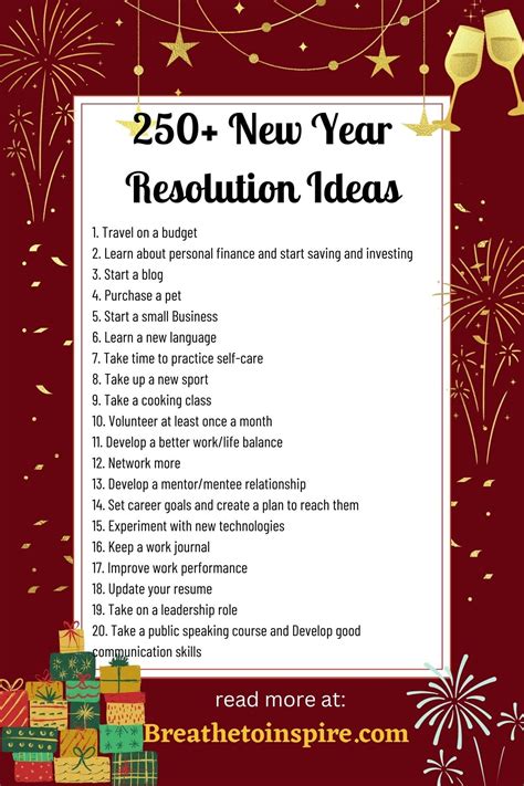 250+ New Year's Resolution Ideas 2024 (for Kids, Adults, Family, Work ...