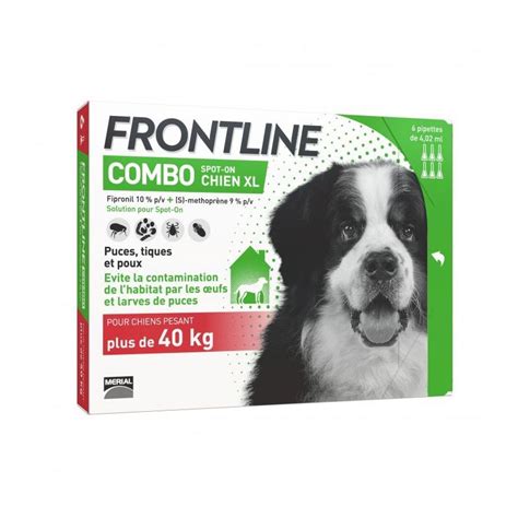 Frontline Combo Pipettes Anti Tiques Puces Et Poux Pour Chiens