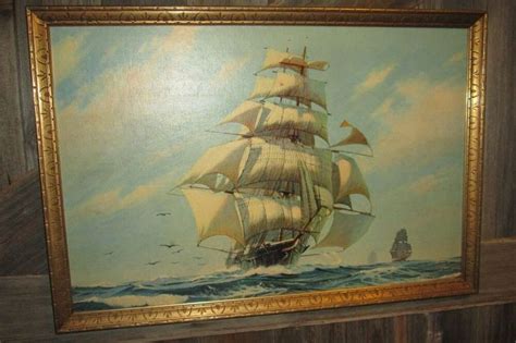 Vintage Style Sailboat Ship Framed Art Print Ebay Framed Art Prints