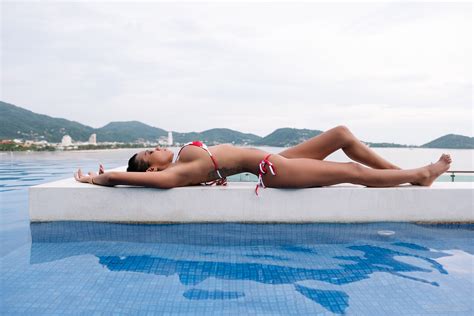 Bikini Model Anda Ai Enhanced Phuket Sailor Stripe Topaz Sharpen Porn Pic