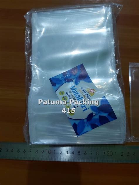 Plastik Standing Pouch Seal Lebar Kharisma X Bening Transparan