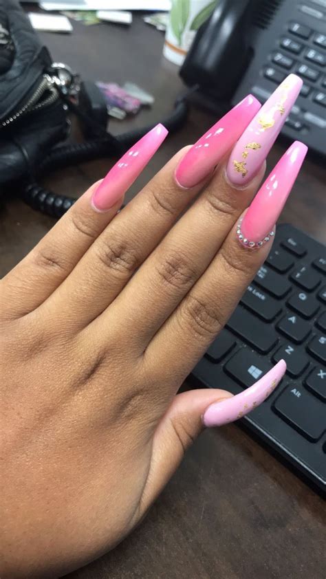 Truubeautys Long Acrylic Nails Pink Acrylic Nails Nails