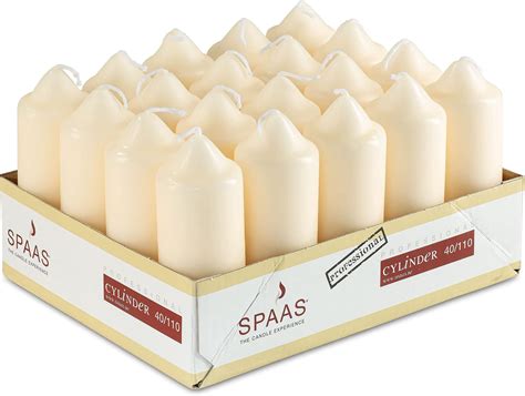 Amazon Spaas Ivory Pillar Candles Pack X Inch Bulk