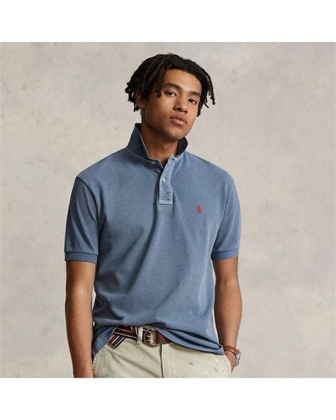 Polo Ralph Lauren Original Fit Mesh Polo Shirt In Blue For Men Lyst