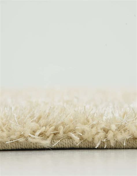 Beige 5' 3 x 7' 7 Solid Shag Rug | eSaleRugs