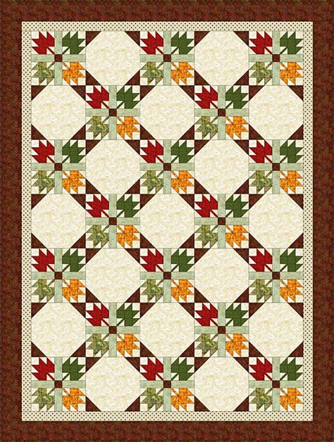 Easy Maple Leaf Quilt Pattern (Bed Size Quilt)