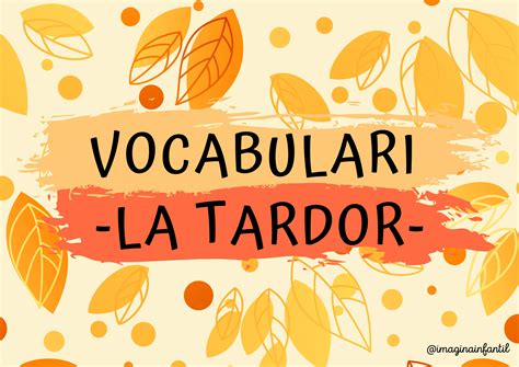 Profes Papel Tijera Vocabulari Tardor