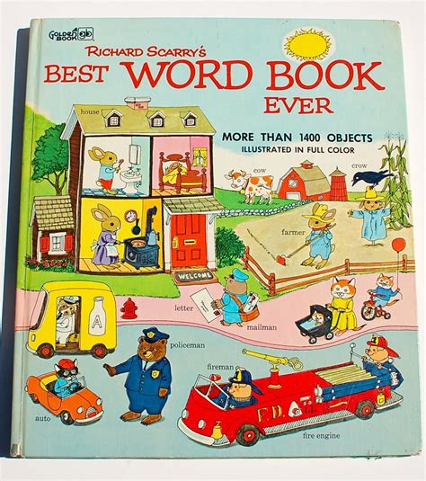 Richard Scarrys Best Word Book Ever 1978 Golden Book Rare