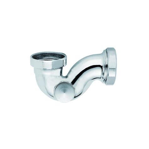 Siphon lavabo laiton chromé compact non réglable sortie Ø32mm débit