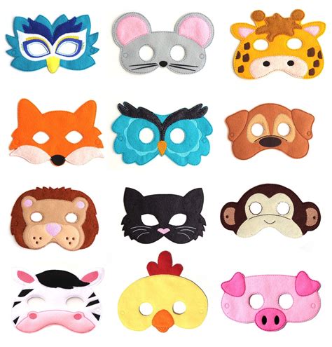 Pick Any 3 Kids Masks Kids Mask, Felt Mask, Kids Face Mask, Animal Mask ...