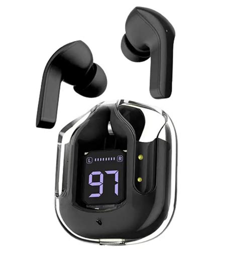 Ultrapods Tws Bluetooth Earbuds Transparent Design With Display