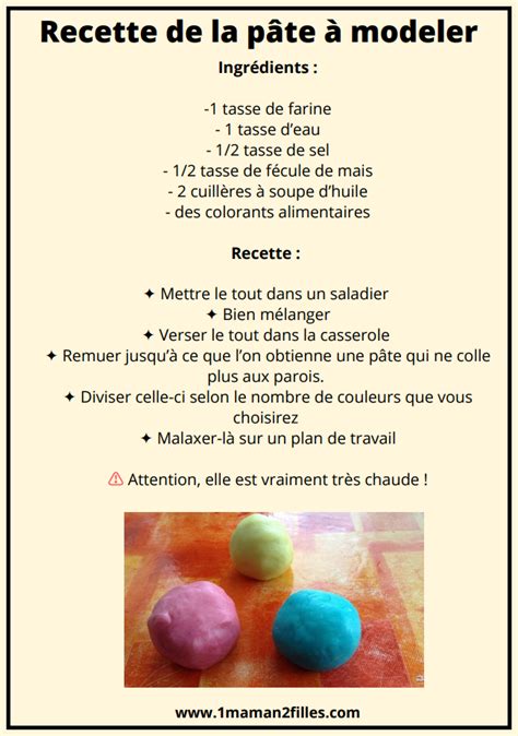 Recette P Te Modeler Maison Ecole Maternelle Jean Morel Les R Pes