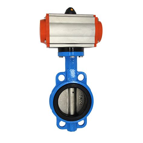 Rubber Seat Wafer Type Cast Iron Disc Double Butterfly Valve With