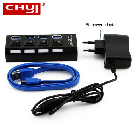 CHYI Mini USB HUB 3.0 Super Speed 5Gbps 4 Ports Portable Micro USB 3.0 ...