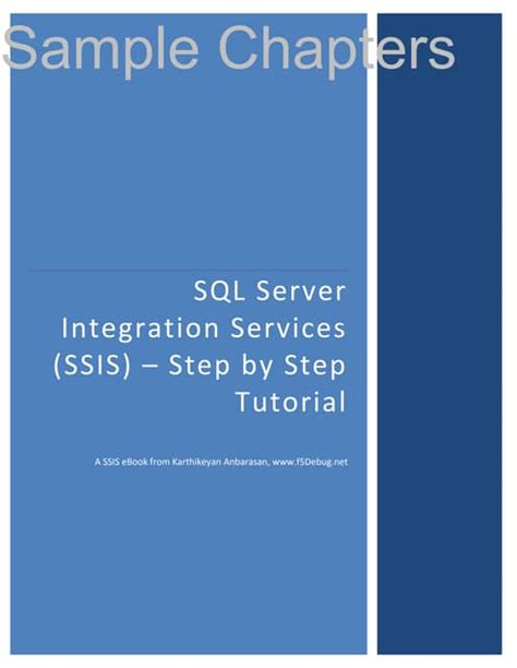 Sql Server Integration Services Ssis Step By Step Sample Chapters Pdf