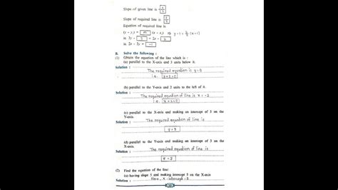 11th Commerce Mathematics And Statistics Practical Book Solution 10 Locus And Straight Line