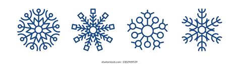 January Logo Blue Snowflakes Photos and Images