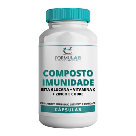 Composto Imunidade Beta Glucana 250mg Vitamina C 250mg Zinco