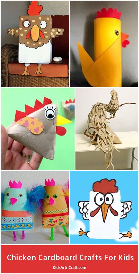 Chicken Cardboard Crafts For Kids Kids Art And Craft