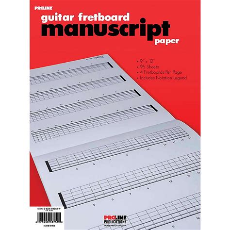 Proline Guitar Fretboard Manuscript Paper Reverb