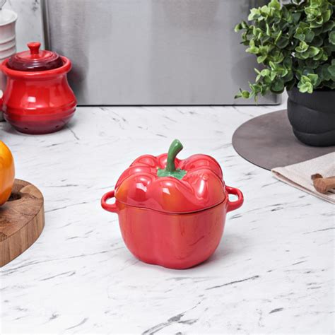 Керамическая кокотница Pepper Ceramique 12 см 450 мл желтый серия ...