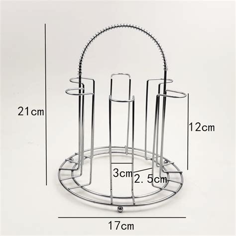 Metal Glass Cup Rack Water Mug Draining Stand Drainer Cup Holder Drying