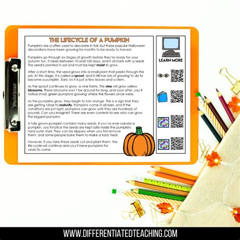 Digital Printable Activities To Teach Pumpkin Lifecycles This October