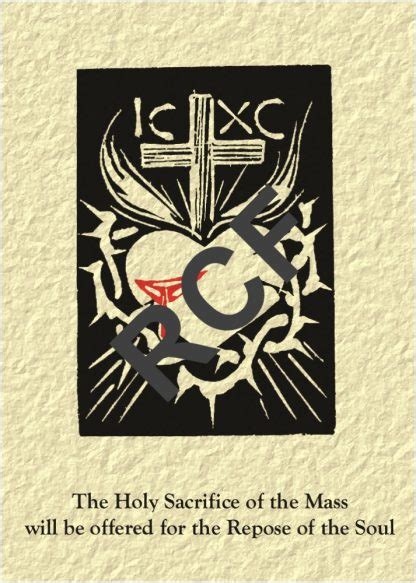 Rcf Mass Card For The Dead The Abbey Shop