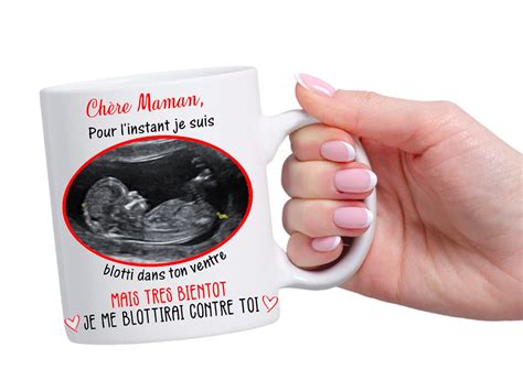 Mug personnalisé échographie Cadeau original future maman Amazon fr