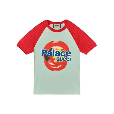 Palace X Gucci Printed Cotton Jersey T Shirt Whitepalace X Gucci