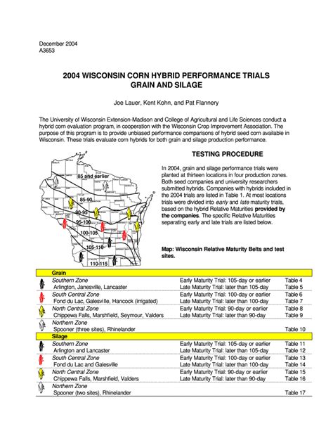 Fillable Online Corn Agronomy Wisc GRAIN AND SILAGE Corn Agronomy