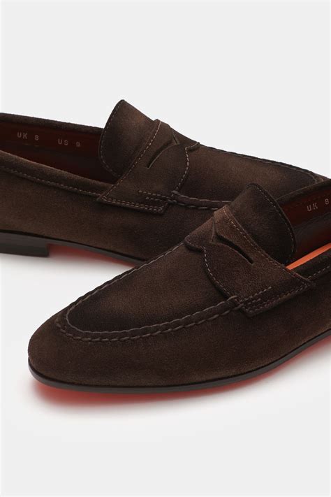 Santoni Penny Loafers Dark Brown Braun Hamburg