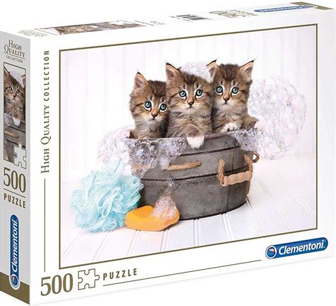 Clementoni 35065 Puzzle Chatons Dans Une Bassine 500 Pièces