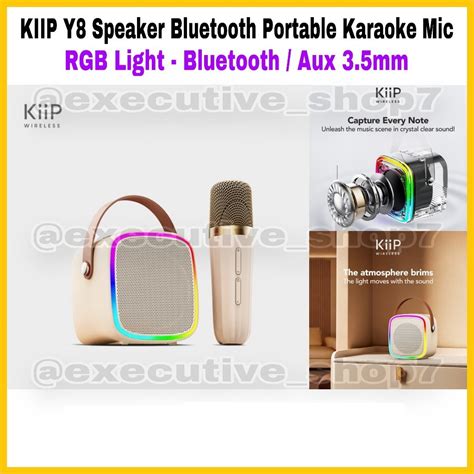 Jual Kiip Y Speaker Bluetooth Portable Karaoke Mic Rgb Light